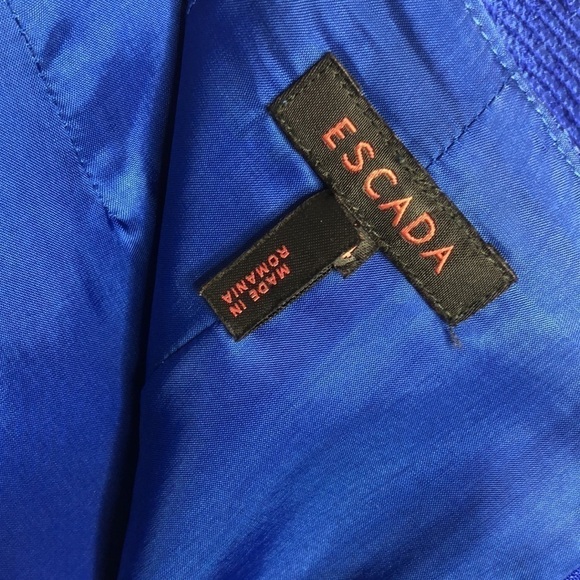 Escada Blue Metallic Skirt - Picture 7 of 11